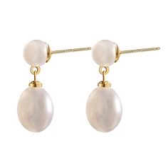 PRICES MAY VARY. Material: This 14k gold-plated dangle earrings are made of quality copper and high luster freshwater pearls. Earrings posts are set in S925 silver with a post back closure. It comes 1 pairs extra silicone earring secure. Double pearls drop earrings with simple and elegant design. Pearls symbolizes pure, and beauty. A round and drop shaped pearl with golden earring posts combination makes you more outstanding. Size:This length of pearl earring is 15mm, all-match pearl earring is Double Pearl Earrings, Golden Earring, Pearls Earrings, Freshwater Cultured Pearls, Golden Earrings, Freshwater Pearls Earrings, Pearl Earring, Earring Posts, Wedding Bridesmaid