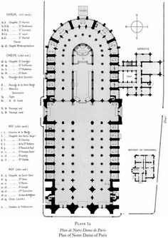 an architectural drawing shows the floor plan for a building with arches and pillars, as well as