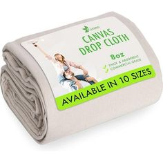 the canva drop cloth is available in 10 sizes and comes with an extra - large size