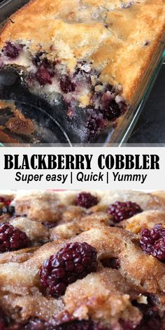 this blackberry cobbler is super easy and quick to make