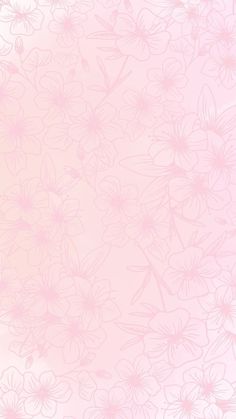 a pink background with white flowers on the left side and light pink in the middle