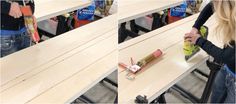 DIY Bifold Closet Door Makever - Update a Drab Closet Door Double Bifold Closet Doors, Diy Bifold Closet Doors, Bifold Closet Door Makeover, Rigid Table Saw, Bifold Closet Door, Bifold Doors Makeover, Basement Closet, Double Closet Doors, Builder Grade Kitchen