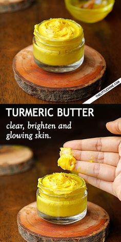 Turmeric Butter, Body Butter Recipe Whipped, Turmeric Facial, Homemade Body Butter, Coffee Face Mask, Diy Body Butter, Turmeric Face Mask, Body Butters Recipe, Baking Soda Shampoo