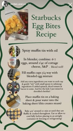 the recipe for starbuck's egg bites recipe