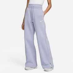 Nike Sportswear Phoenix Fleece Women's High-Waisted Wide-Leg Sweatpants Indigo Haze/Sail Size M Short High Rise Sweatpants, Nike Sportswear Phoenix Fleece, Oversized Sweatpants, Women's Sportswear, Wide Leg Sweatpants, Nike Sweatpants, Loungewear Luxury, Fleece Sweatpants, Cozy Vibes