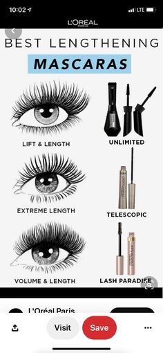 Best Lengthening Mascara, Loreal Paris Makeup, Natural Make Up Looks, Lash Lifting, Smink Inspiration, Mascara Tips, Makijaż Smokey Eye, Natural Make Up