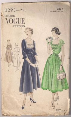 an old fashion sewing pattern from the 1950's