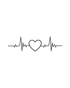 a heartbeat with a heart on it