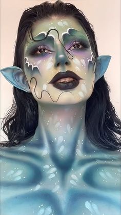 the siren 🧜🏻‍♀️ | inspired by @ katesjamboree #siren #creativemakeup Scary Mermaid, College Makeup, Makeup Inspired, Face Art Makeup, Makeup For Hazel Eyes, Makeup Beginners, Mermaid Makeup