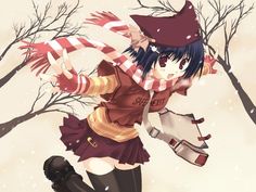 winter fun Anime 2000s, 2000s Art, Rpg Horror Games, Art Folder, Art Style Inspiration, Beautiful Morning, Winter Fun, Cat Girl