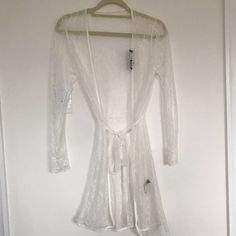 White Lace Lingerie Robe Nwt Never Worn Size Small/Medium Lingerie, White Lace Lingerie, Lace Lingerie, Sleepwear Robe, Lingerie Lace, White Lace, Women's Intimates, Color White, Size Small