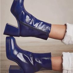 Your New Favorite, Wear-Everywhere Ankle Boots Teatured In A Platform-Style And Slim Design With A Bold, Block Heel And Side Zip Closures For An Easy Pull-On. Made In Spain Shaft: 6.2 In Heel: 3.6 In Ankle Circumference: 9.9 In Topline Circumference: 10.6 In Leather, Rubber They Can Be Found At Free People For Regular Price New Without The Box Patent Leather Platform Boots, Leather Platform Boots, Free People Shoes, Platform Boots, Slim Design, Patent Leather, Block Heels, Bootie Boots, Ankle Boots