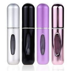 Description: As for most women, perfume is an essential item in our daily life. can't live without it. But there is a problem that are tired of taking a large bottle of perfume to travel. Therefore, need a small bottle to hold them when are out. This portable perfume bottle will help you. Bring it home. Enjoy your holiday without taking the whole bottle. Features: Just press the bottom against your favorite perfume and keep clicking until it is refilled. Perfect for storing perfume, aftershave a Empty Perfume Bottles, Perfume Container, Expensive Perfume, Refillable Perfume Bottle, Travel Perfume, Perfume Atomizer, Cosmetic Containers, Refillable Bottles, Mist Spray