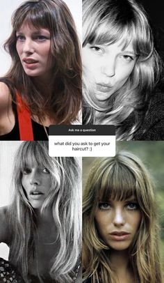 70s Bangs, Long Hair And Bangs, 60s Hair, 70s Hair, Hair Inspo Color, Hair Envy, Dream Hair, Aesthetic Hair