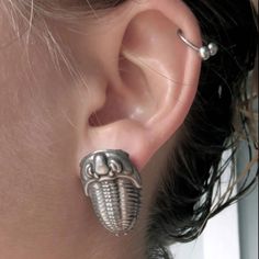 Invertebrate Paleontology, Trilobite Jewelry, Fossil, Paleontologist, Earth Science Jewelry Earth Science, Trilobite Jewelry, Fossil Art, Science Jewelry, Fossil Jewelry, Titanium Jewelry, Funky Jewelry, Pin Jewelry, Makeup Accessories