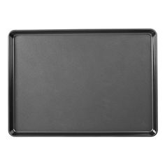 an empty black baking tray on a white background with clipping for text or image