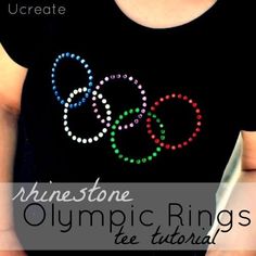 the olympic rings t - shirt is made with sequins