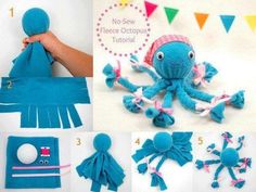 instructions to make an octopus stuffed animal