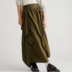 Bnwt. Free People By Nicholas K. Fatigue Skirt In Army. Very Unique Layered Skirt With A Utilitarian Cool Look To It. Size Small But I’m A Medium And It Fits Me. If You Look Up Free People By Nicholas K, They Are So Expensive. Priced This Pretty Good. Make An Offer. Utilitarian Clothing, Lord Of The Flies, Cool Look, Free People Skirt, Layered Skirt, Pretty Good, How To Look Better, Womens Skirt, Free People