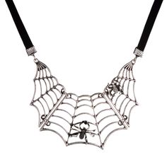 PRICES MAY VARY. Title: LUX ACCESSORIES Halloween Burnished Silver Tone Spider Web Statement Black Choker Necklace. Product Type: Departments > Women > Jewelry > Necklaces > Chokers Black Choker Necklace, Black Choker, Spider Web, Tassel Necklace, Womens Jewelry Necklace, Choker, Choker Necklace, Silver Tone, Silver Necklace