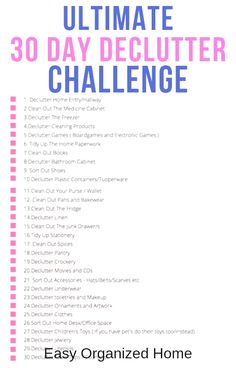 the ultimate 30 day declutter challenge is here to help you organize your home