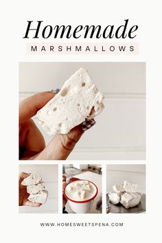 homemade marshmallows recipe with instructions to make them at home and in the kitchen