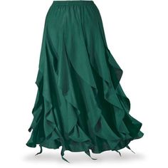 Green Cascade Skirt Size 1X Cascade Skirt, Plus Size Long Skirts, Long Green Skirt, Green Maxi Skirt, Pyramid Collection, Mini Project, Fantasy Style, Gothic Accessories, Symbolic Jewelry