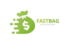 the logo for fast bag, which is designed to be used as a money bag