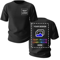 PRICES MAY VARY. 【Custom T Shirts】Upload a photo, logo or text to easily have a custom design personalized. We offer a variety of fonts and colors that can be printed on the front and back of your custom t-shirt to ensure you create a unique design. 【High Quality】Our customized t shirts are made from soft, breathable 100% cotton fabric in a standard fit, these t-shirts are designed to stay comfortable all throughout the day and are durable. 【Printing Technology and Quality】We use DTG printing te Design Your Own Tshirt, Personalized Short Sleeve T-shirt With Name Print, Personalized Name Print Short Sleeve T-shirt, Casual Personalized Father's Day T-shirt, Father's Day Long Sleeve T-shirt With Name Print, Father's Day Customizable Short Sleeve T-shirt, Custom Design Shirts, T Shirt Image, Personalized Shirts