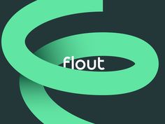 the word fluut is written in white on a black background with green swirls