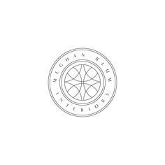 the logo for an art studio with a circular design in black and white on a white background