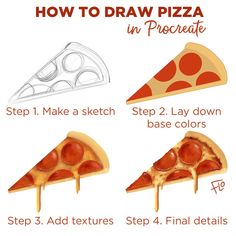 instructions for how to draw a pizza