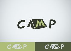 the camp logo is designed to look like it's made out of black and green paper