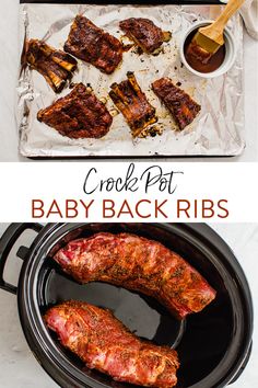 the crock pot baby back ribs are ready to be cooked