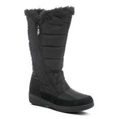 Flexus Style: Mireya Waterproof quilted nylon tall shaft winter boot with a side zipper. Heel Height (approximately): 1 1/2" Shaft Height (approximately): 13" Circumference (approximately): 15" Features: -Round toe, waterproof nylon. -Side zipper closure. -Faux fur lining. -Faux fur insole. -TPR outsole. -Imported. Size: 40 Euro (Women US 9).  Color: Black.  Gender: female.  Age Group: adult. Waterproof Boots, Winter Boot, Side Zipper, Gender Female, Clothing And Shoes, Faux Fur, Womens Boots, Age Group, Heel Height