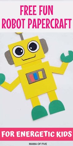 Robots Preschool, Robot Papercraft, Robot Classroom, Robot Birthday Party, Toddler Arts And Crafts, Kindergarten Crafts