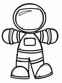 an astronaut coloring page for kids