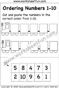 worksheet for ordering numbers 1 - 10