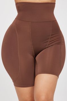 Available In Mocha. Medium Support - Mid level compression & support Shapewear Biker Short Get Ready to Look THICC With Our BBL in a Box! Great for Midi Dresses and Jumpsuits! Creates A Curved Silhouette Padded Hips High Rise Final Sale 90% Polyester 10% Spandex Imported | Looking Curvy Padded Hips Shapewear Short in Mocha size XS by Fashion Nova Shaper Wear, Biker Short, Women's Shapewear, Curve Dresses, Mens Activewear, Matching Dresses, Midi Dresses, Dress First, In A Box