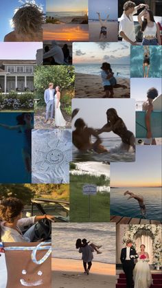 a collage of people and their wedding pictures