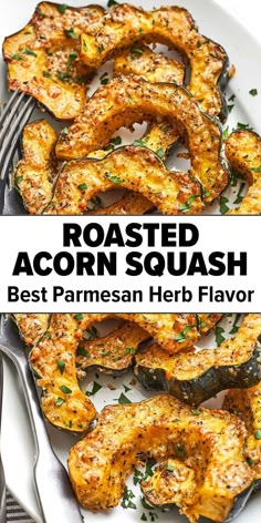 Roasted acorn squash parmesan herb Acorn Squash Recipes Healthy, Healthy Squash Recipes, Acorn Squash Soup, Roasted Acorn Squash, Acorn Squash Recipes, Easy Lunch Ideas, Vegetable Side Dishes Recipes, Acorn Squash