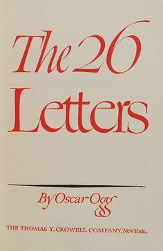 the cover of the book the 20 letters by oscar ogg and thomas crowell company