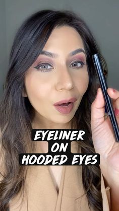 Eyeliner on Hooded Eyes #hoodedeye #makeuptutorial #eyeliner in 2022 | Eye makeup, Skin makeup, Eye makeup tutorial Eyeliner Videos For Beginners, Partially Hooded Eyes Makeup, Eyeliner For Beginners Hooded, Eyeliner Hacks Hooded Eyes, How To Put Eyeliner For Beginners, Partially Hooded Eye Makeup, Eyeliner Hacks For Beginners, Eyeliner Styles For Hooded Eyes, Makeup Hacks For Beginners