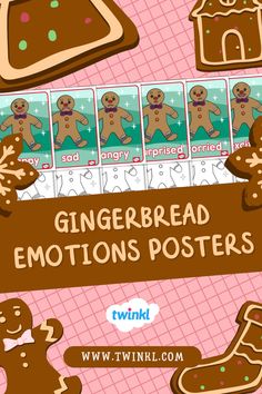 Gingerbread Emotions Posters Emotions Posters, Special Education Students, Different Feelings, Special Education Classroom, A Holiday, Early Childhood