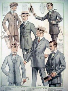 Men's Fashion - A Christmas Wish List In The 1920's....guy's fashions haven't changed THAT much so for 1920 theme parties they have it PRETTY EASY! Straw Boater, Mens Fashion Illustration, Hay Fever, Louise Brooks, Types Of Hats, Boater Hat