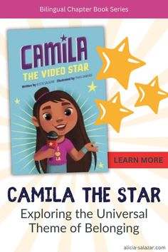 the book called camila the star, with stars above it and text that reads learn more