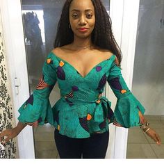 African Tops For Women, African Tops, African Print Tops, Ghanaian Fashion, Kente Styles, African Traditional Dresses