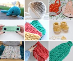 there are many crocheted items on this page