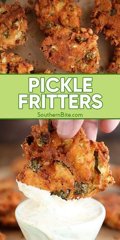 pickle fritters are an appetizer that's ready to be eaten