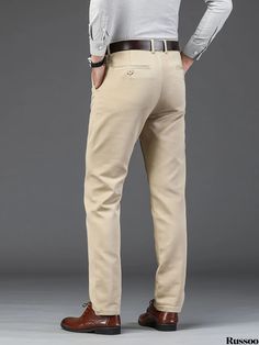 Russoo - Professional Khaki Business Casual Pants for Men Male Style, Mens Loungewear, Mens Casual Dress, Big And Tall Outfits, Shirt Dress Casual, Pants For Men, Mens Khakis